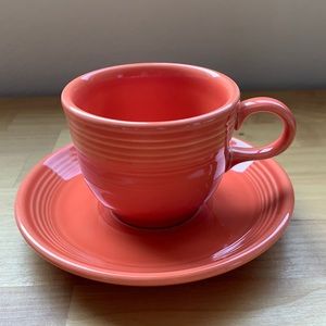 Fiestaware Tea Cup & Saucer - Persimmon